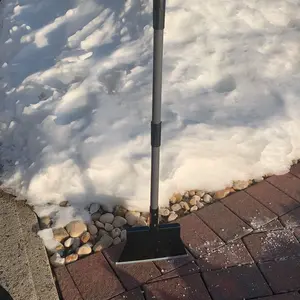 Suchtale Multifunctional Cleaning Shovel, Snow Shovel, Ice Scraper, Heavy Duty Steel Flat Shovel with 54" Adjustable Handle, Flat Shovel