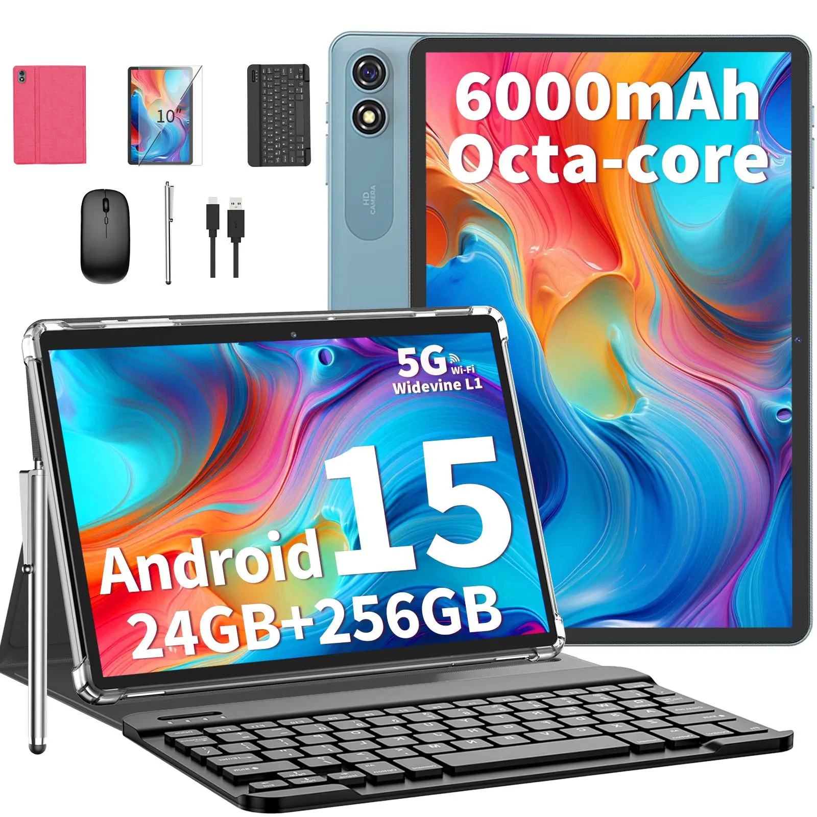 TikTokShopMemorialday】2026 Relndoo Android 15 Tablet 10.1 inch