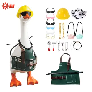 20Pcs 7Inch Desk Goose Workwear Outfit Set, Mini Repair Tools & Accessories, Mix & Match Mechanic Styling Kit for Magnetic Desk Goose Keyholder,Perfect Work Gift&Office Decor