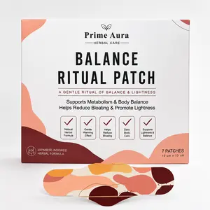Prime Aura Balance Ritual Herbal Heat Patch - 7-Count, herbal balance patch&Gentle, Lightweight Daily Body Balance & Comfort Self-Care Solution for Personal Care Needs