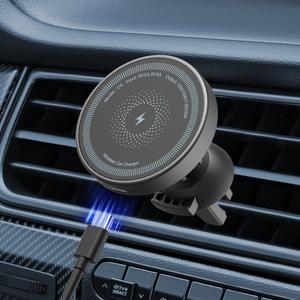 15W Magnetic Wireless Car Phone Holders & Mounts for Car Air Vent, Compatible with iPhone 16/15/14/13/12 Pro Max Series
