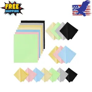 21 Pack Glasses Cleaning Cloths, 6"× 7"Large Eyeglass Cleaning Cloths