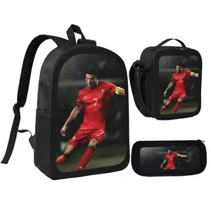Ronaldo CR7 Portugal National Team Soccer Backpack, Trendy Football Graphic School Bag, Lightweight Ergonomic Daily Daypack, Durable Breathable Casual Shoulder Pack, Stylish Sports Fan Gift For Kids Teens Boys And National Team Supporters tiktokshopspring