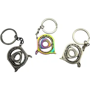 Large Rotary Engine Mazda RX7 RX8 Cutout Metal Keychain RX7 RX8 Automotive Part Car Auto Key Chain