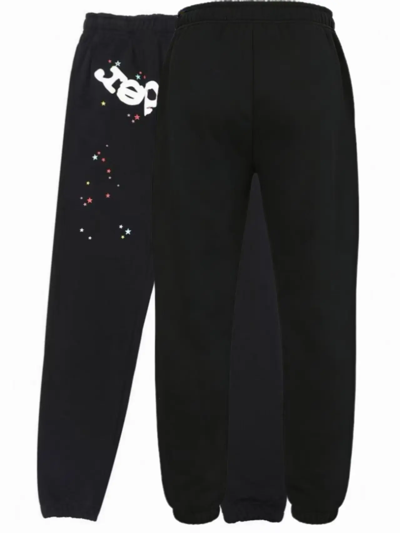 Menswear Y2k Retro Loose-Fit Joggers for Men, Hip Hop Graphic Sweatpants, Breathable Casual Trousers with Colorful Splatter & Rhinestone Print, Elastic Waist, Street Style Daily Loungewear