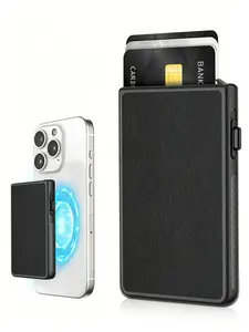 Magsafe Multi-Functional Credit Card Holder Wallet, Slim Automatic Pop Up Plastic Magnetic Card Case, Phone Cardholder for Leisure Use, Phone Accessories