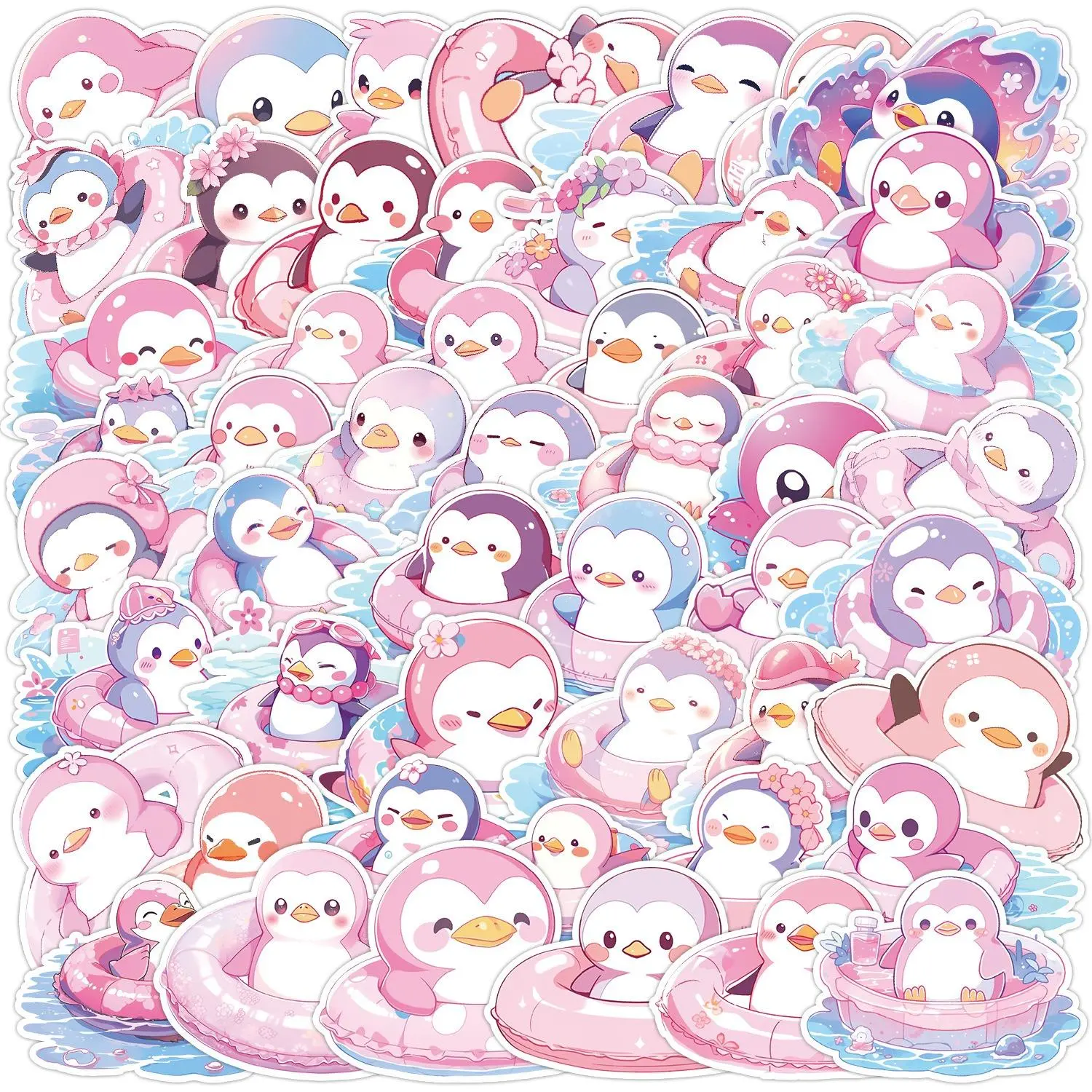 Cute Penguin Pattern Sticker, Graphic Decal, Self Adhesive Decorative Stickers, Decorative Sticker for Cellphone, Cover, Casing, Phone Case, Phone Accessory, Computer, Guitar, Bag, Water Cup, Scrapbook, Screen Protector