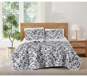 Brooklyn Loom Ava Floral Full/Queen 3 Piece Quilt Set