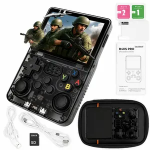 uMadeUs R40s Pro Handheld Gaming Console 30000+ Classic Games 256GB SD Card 3.5" Screen Mini Portable PSP DS GBA PS1 MAME System with Headphones & Cables