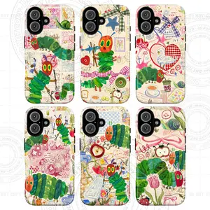 The Very Hungry Caterpillar Nostalgic Childhood Core Vibrant Nature Fruit Pattern Art Trendy Tough Phone Case Vibrant Fruit Core Premium Hardcase Shield for iPhone 17 Pro Max 16 15 Pro 14 13 12 11