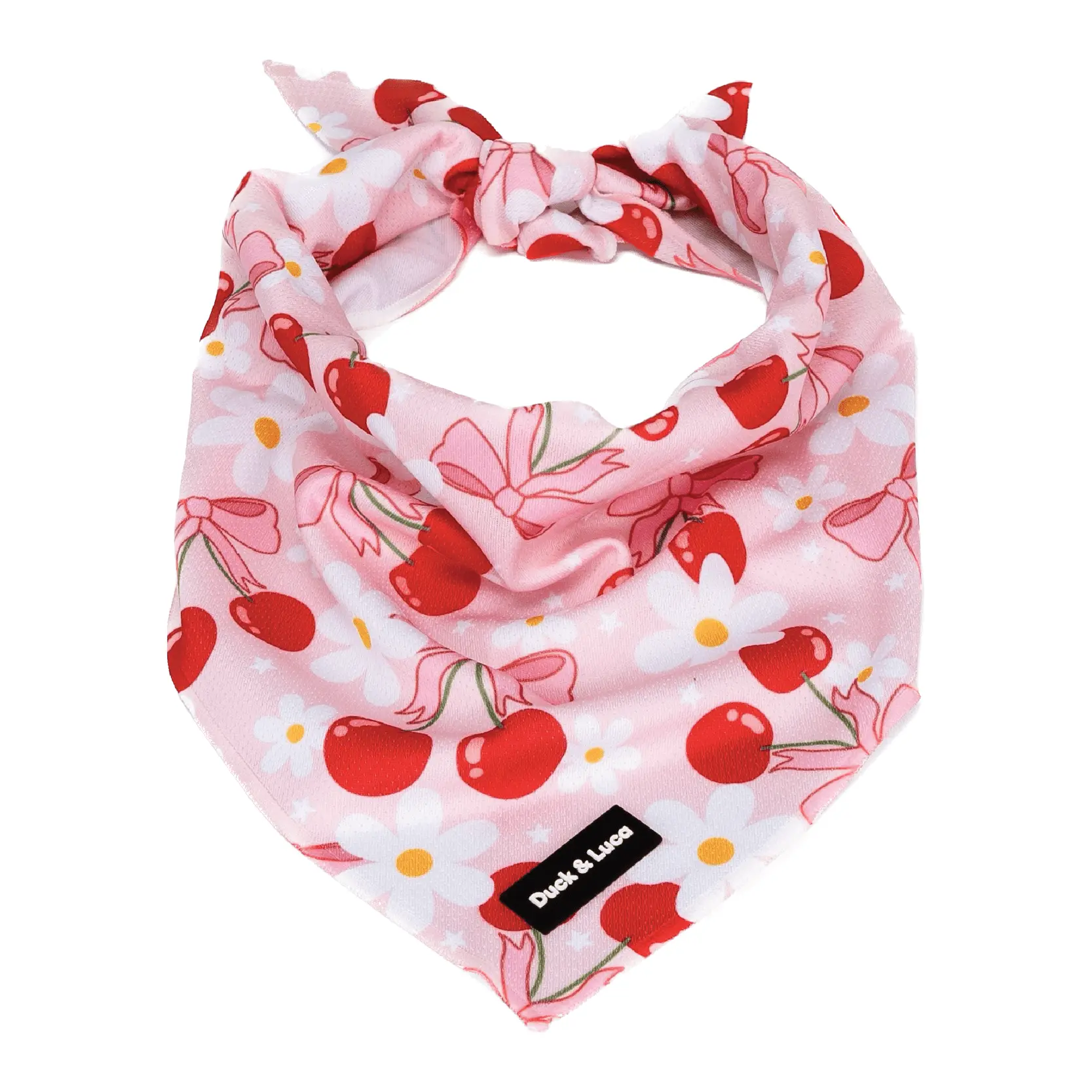 Duck and Luca - Dog Bandana - Cherry Bow