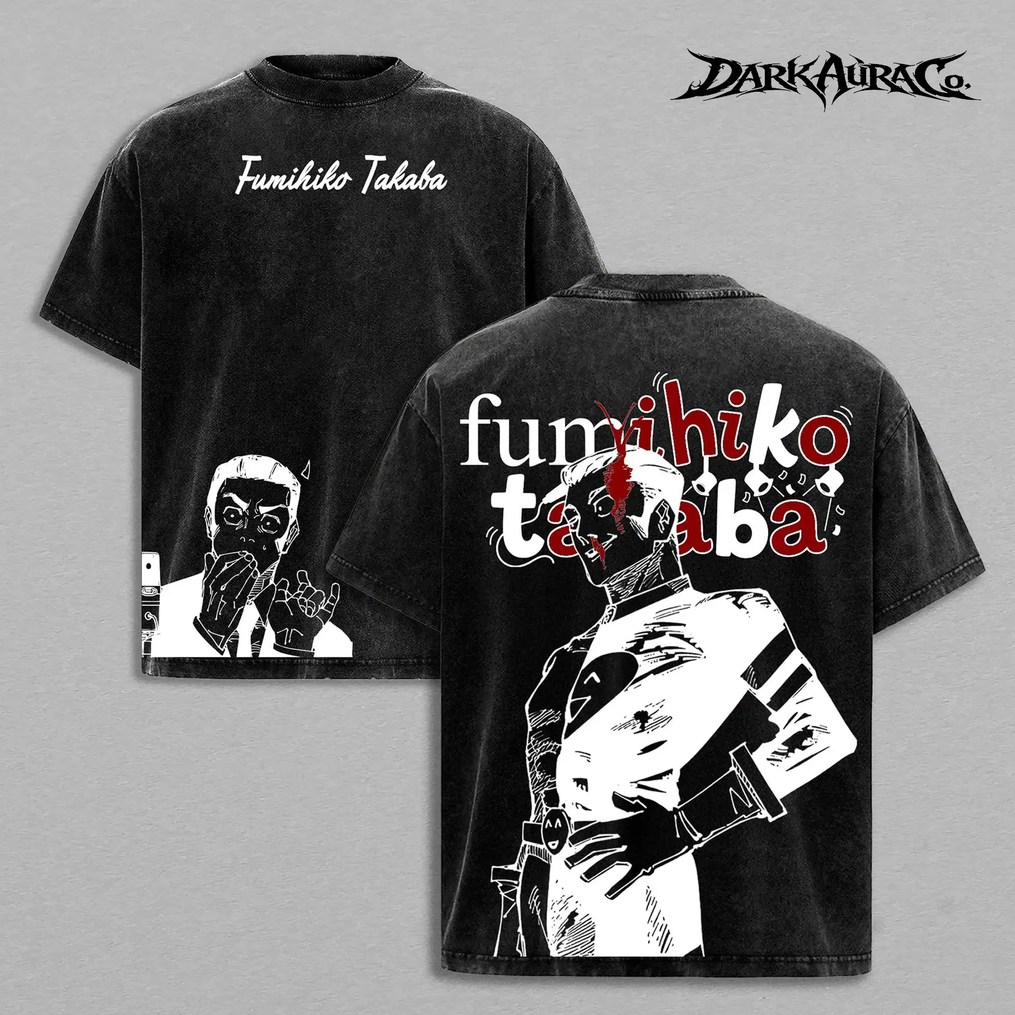 Fumihiko Takaba Washed Graphic T-Shirt, Jujutsu Kaisen Culling