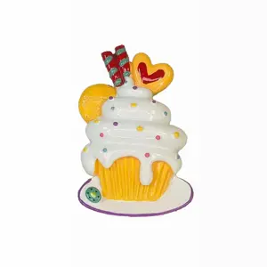 Adorable Desert Magnet Series for Home Supplies Decor - Charming Chocolate Cupcake, Vanilla Cupcake, Ice Cream Sundae, and Raspberry Cupcake Magnets Colorful Cherry Magnetic Decoration