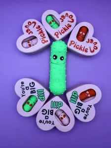 3D Printed Pickle Lover Valentine's Day Multiple Variations Fidgets Articulated