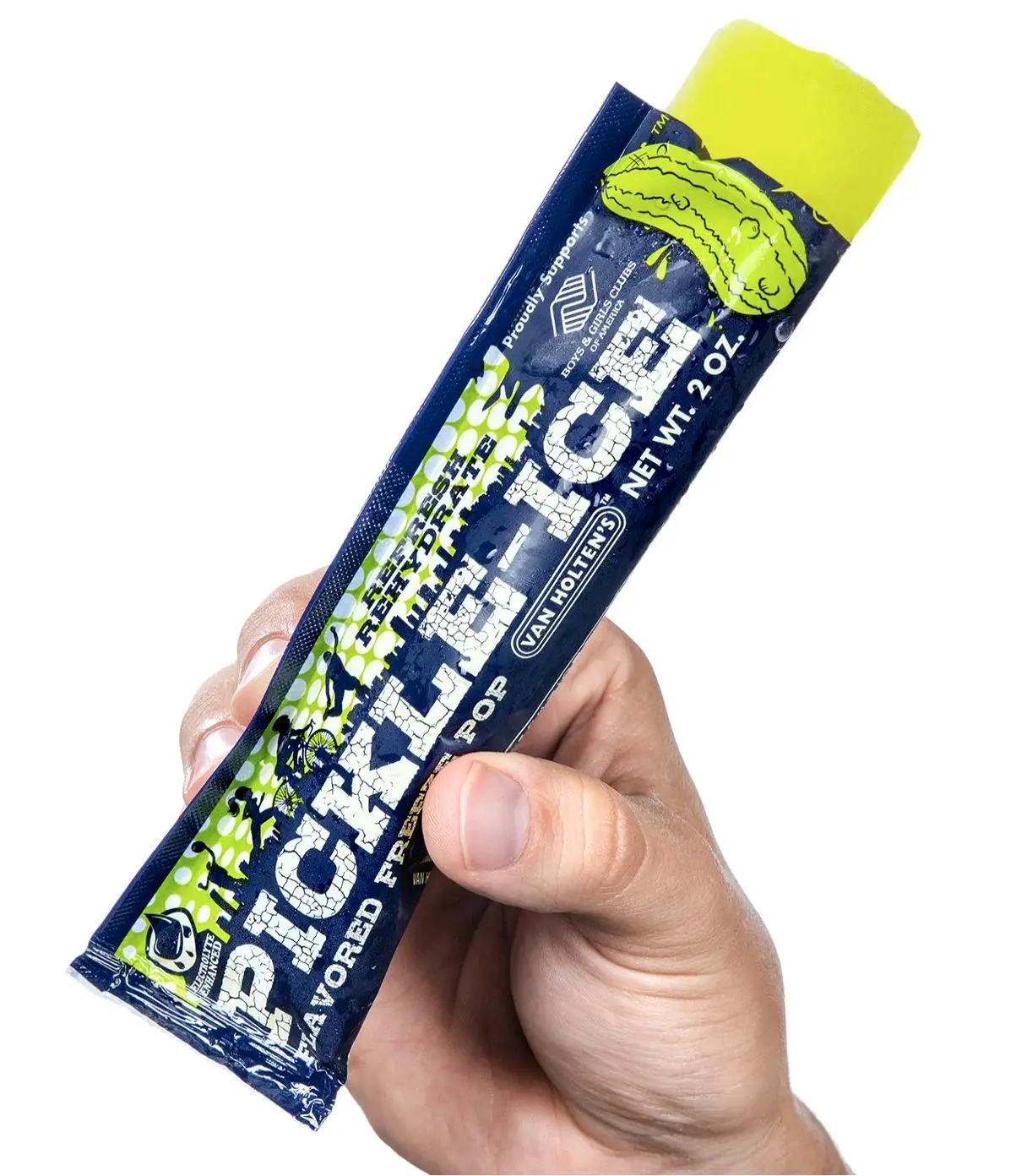Van Holten’s Pickle-Ice Freeze Pops 6 Count Electrolyte-Enhanced Fat-Free Gluten-Free Low-Calorie Tangy Pickle Flavor for Quick Refreshment