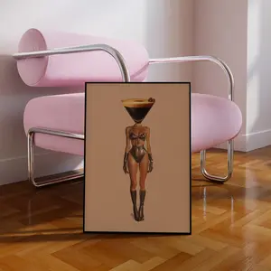 Woman Retro Drink Wall Art Aesthetic Room Decor Art, Retro Bar Cart Decor Cocktail Art Poster, Espresso Martini Cocktail Vintage Art Print