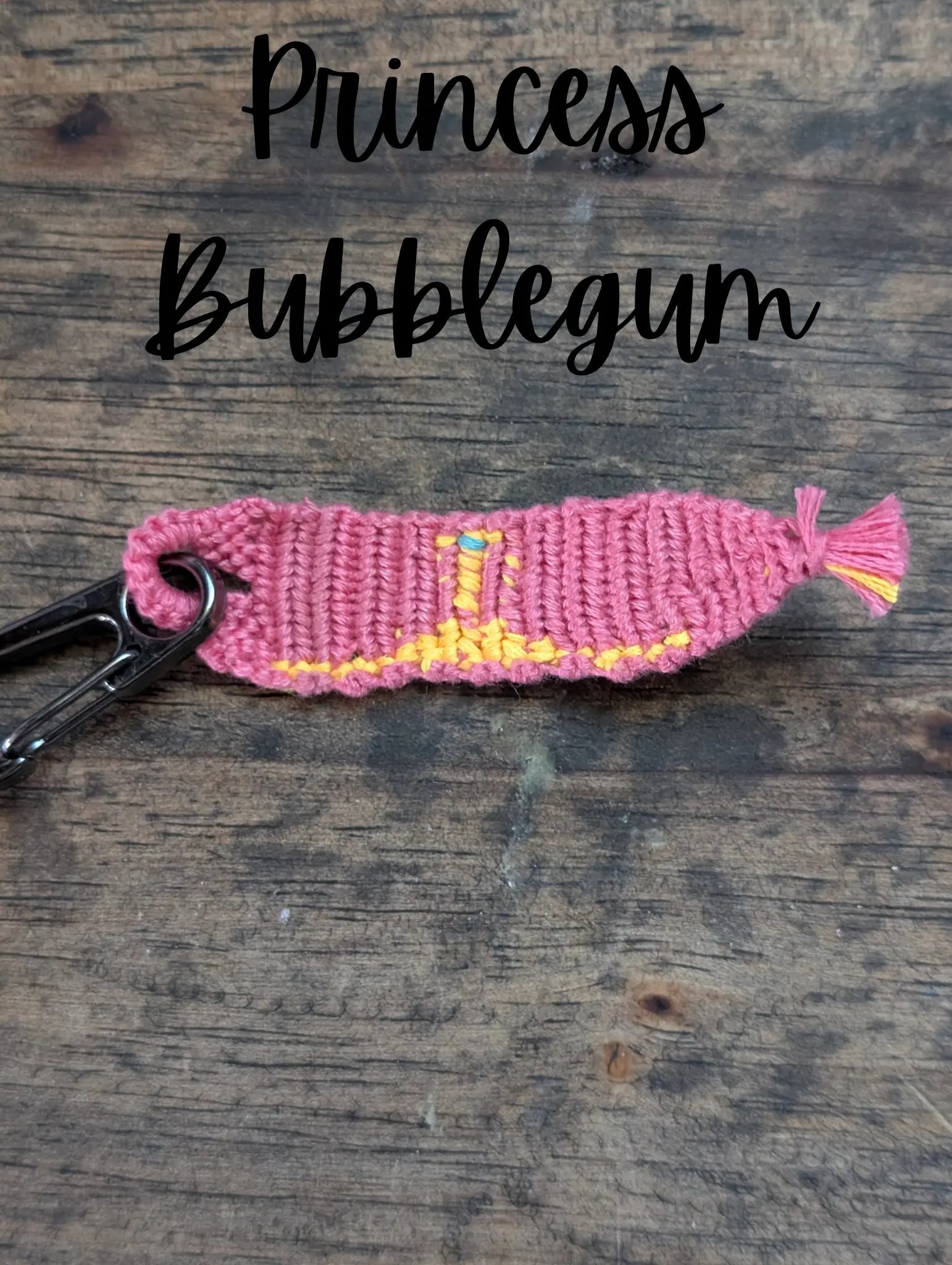 Adventure Time Inspired Handmade Cotton Cord Keychain