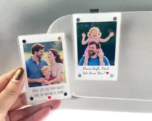 Custom Photo Car Visor Clip, Valetines Day Gift For Couple, Drive Safe Photo Frame, Husband Gift Drive Safe Sun Visor Clip
