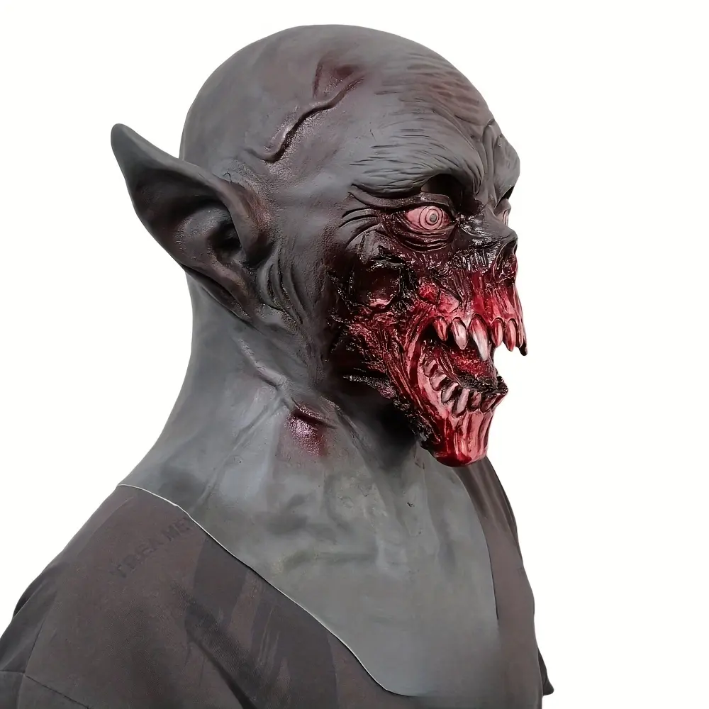 Natural Latex Full Neck Realistic Horror Hungry Vampire Mask