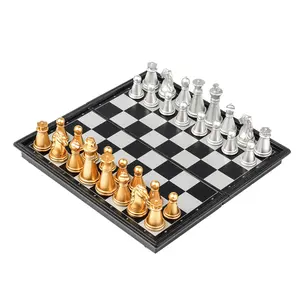 Hiteuoms Mini Travel Chess Set Compact 5.11-inch Magnetic Foldable Board Small Pocket Size Portable for Travelers Ideal On-the-Go Chess Enthusiasts