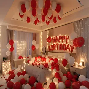 227 pieces of mixed color Barbie balloon set, Valentine's Day wreath arch set, 5/10 inch party decoration balloons, latex material balloons, reusable, suitable for indoor and outdoor use, birthdays, weddings, Valentine's Day decoration balloons