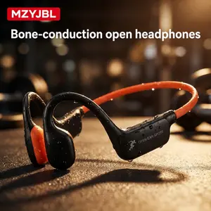 MZYJBL Bone Conduction Headphones - Open-Ear Design, Bluetooth 5.4, IPX8 Waterproof, Noise Reduction, Sports Headset for Running/Hiking/Outdoor