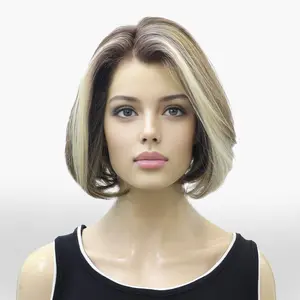 IMstyle Leith Old Money Coloring Short Hairstyle for Summer Season Low Density 13*4 Free Part Lace Front Synthetic Wigs