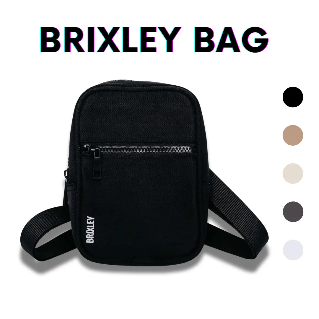 Brixley Crossbody Bag Simple Design with Zipper Closure, Lightweight & Durable, Adjustable Strap, Minimalist Style, 100% Recycled Polyester Fabric, Versatile Design, Water-Resistant, YKK Zippers