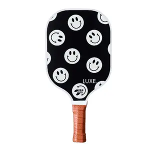 Black Smiley Pickleball Paddle