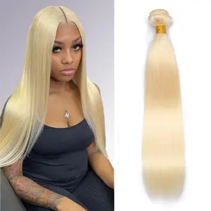 613 Bundles Human Hair  Straight Blonde Bundles Human Hair 100% Unprocessed 12A Grade  Virgin Raw Hair  Hair Extensions for Women