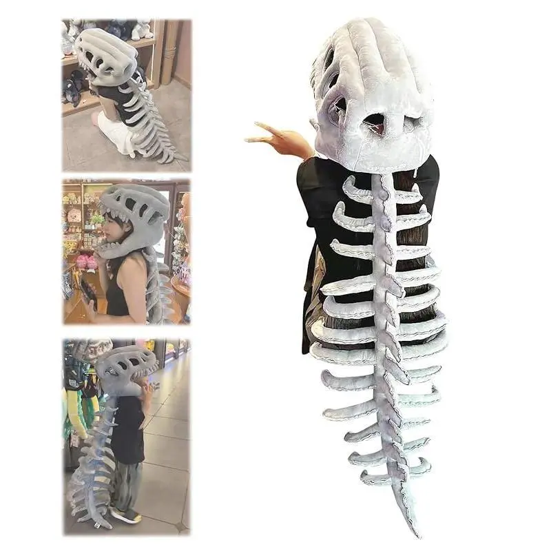 Halloween keleton Costume Set Fun Skeleton Dinosaur Costume Dress-Up Fossil  Jumpsuit - TikTok Shop