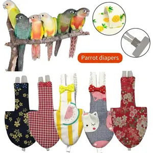 Pet Bird Clothing Japanese Style Parrot Outdoor Diaper Pigeon Myna Flying Suit Washable Pet Bird Nappy Bird Grooming Accessories