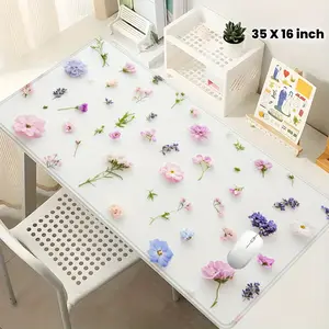 Viral Pressed Flower Mouse Pad | Pastel Floral Desk Mat | Oversized Non-Slip Office Pad | Soft Aesthetic Decor | Smooth Surface for Daily Use | Trendy Cozy Vibe Desk Setup 2026 Desk Accessories #FYP #DeskGoals #PressedFlowerVibes #SoftDesk