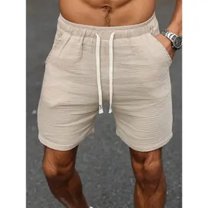 Men's Drawstring Waist Pockets Loose Casual Shorts, Men Clothes Men Shorts