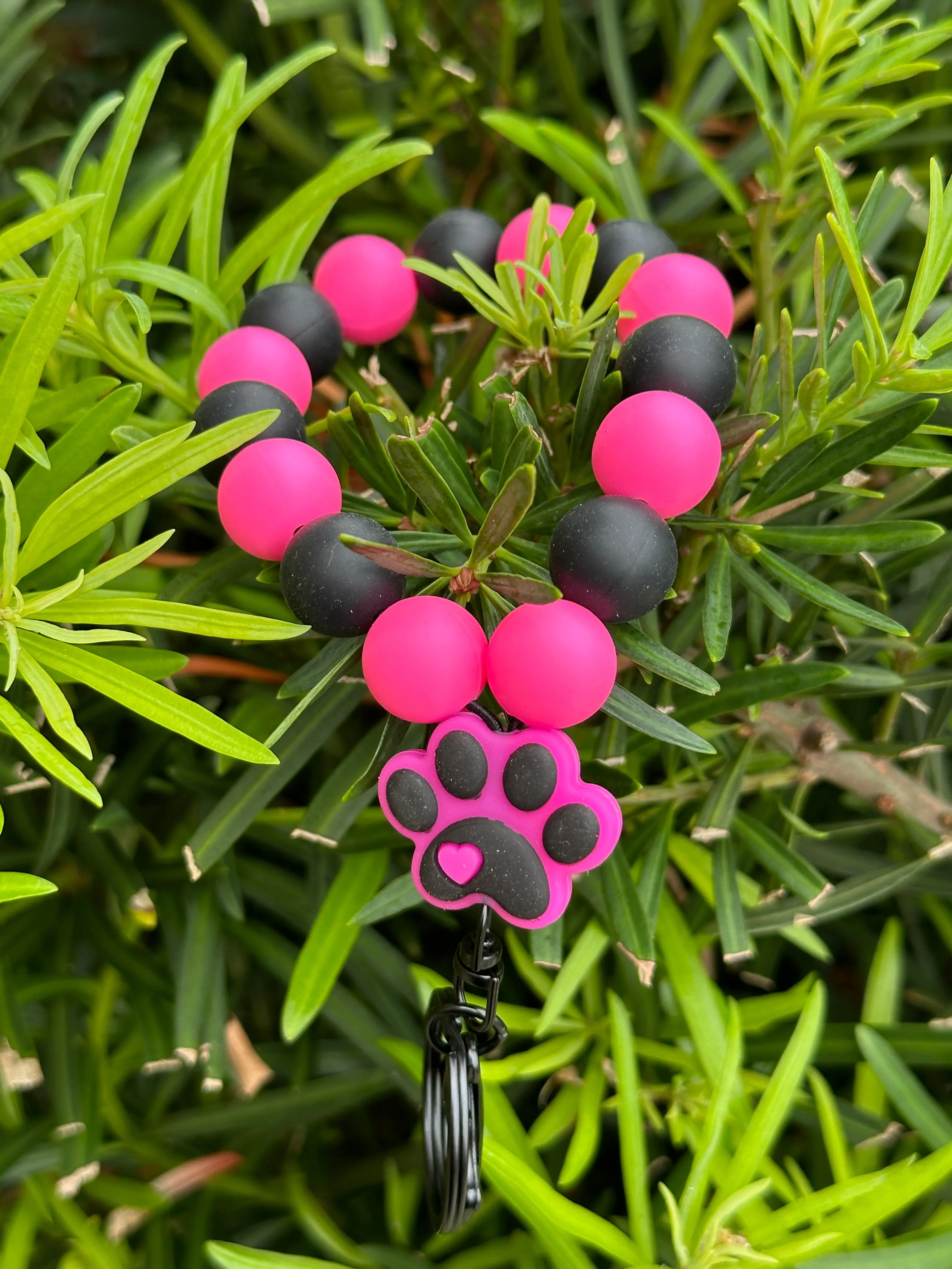 Pink/Black Paw Print
