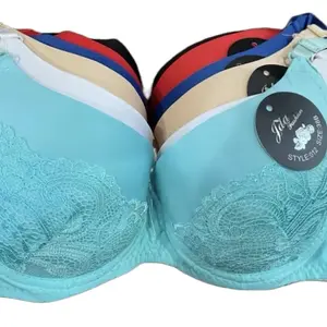 New 6 Light Padded Everyday Demi Front Lace Bras Comfort, Compatible with Womenswear