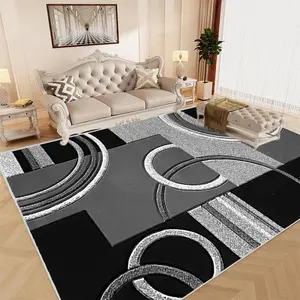 Round Pattern Rug, 1 Count Non-slip Soft Floor Mat, Washable Area Rug, Decorative Carpet for Home Living Room Bedroom Kitchen, Home Decor Rugs