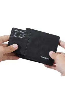 Men's Short Wallet, Matte Vintage Style, Detachable Card Holder, Multiple Slots, Large Capacity, Business Casual Bifold Coin Purse