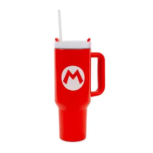 40oz Mario Themed Insulated Tumbler, Reusable Travel Cup for Daily Use