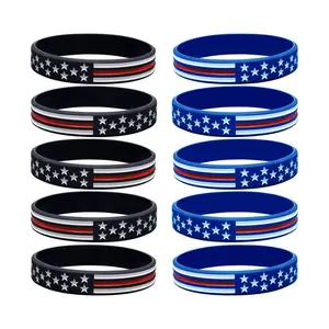Silicone Sports Wristband, 10pcs/set Star Pattern Wristband for Men & Women, Sports Hand Braces for Gym Workout Running