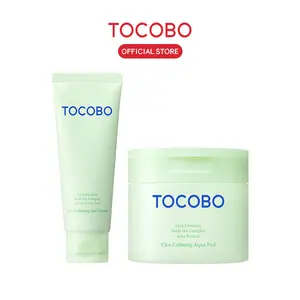[TOCOBO Official] Cica Soothing Duo – Calming Pad + Gel Cream Set for Sensitive Skin