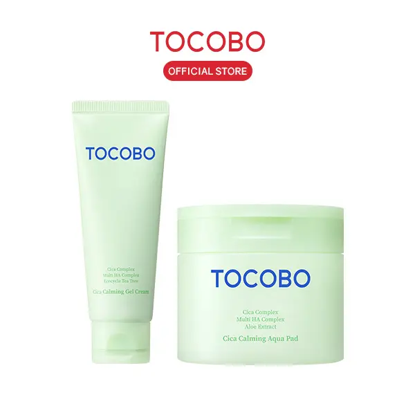 [TOCOBO Official] Cica Soothing Duo – Calming Pad + Gel Cream Set for Sensitive Skin