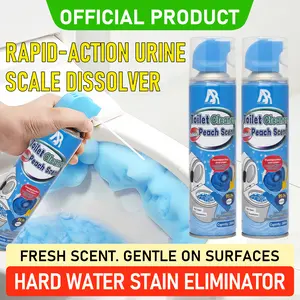 Amyrose Toilet bowl cleaner, Toilet Cleaning Foam – Expands to Clean Hard-to-Reach Areas · Lifts Stains and Odors · Leaves a Light Peach Freshness | household items · Bathroom Cleaner · cleaning supplies and tools