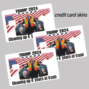 Trump Clean Up 4 Years Of Trash,Donald Trump 2024 Credit Card Skin -Trump 2024 Debit Card Stickers