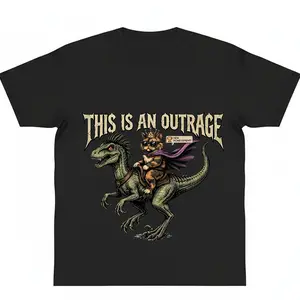 oversize cotton Dungeon Crawling Shirt This Is an Outrage Meme Graphic Tee Carl Princess Donut Book Lover cute  Gift y2k fashion Streetwear Casual Top Trending