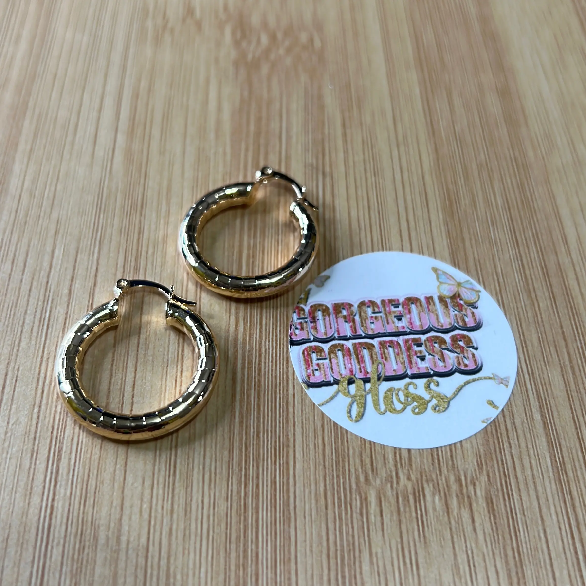 Mrs. Vee Mini Gold Fashion Hoop Earrings - Women's Accessories