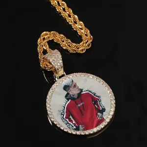 Hip-Hop DIY Photo Pendant Zircon Necklace Customizable Necklace -  Fashion Accessory - DM ur Photo