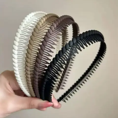 Women Anti-Slip Hair Clips Set, Elastic Crocodile Teeth Hair Accessories, Hairstyle Accessory, Secure Non-Slip Design, Suitable for All Hair Types, Daily Use, Zigzag Headband, Non Slip Hairbands, Headbands for Women