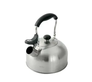 Stainless Steel 1.8-Liter Whistle Tea Kettle, Silver Drinkware, Ideal for Tea Brewing - Jugs