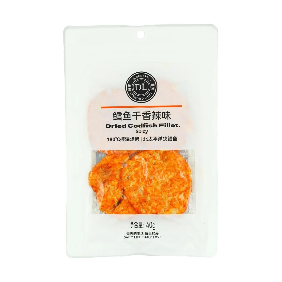 Pangdonglai Spicy Dried Cod Fish Snacks - High Protein, Irresistible "Net Red" Flavor, 40g